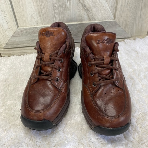 Z-Coil Legends Classic Brown Leather Orthotic Walking Shoes Pain Relief 5 - Picture 7 of 10